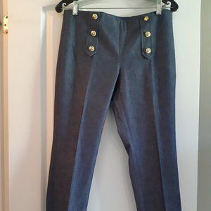 New Banana Republic Sloan fit Nautical sailor pants in denim - petite